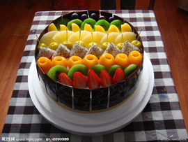 什锦水果戚风蛋糕