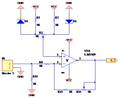 用LM358实现电流电压转换,这个图的输入电流