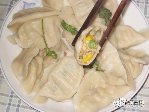 玉米猪肉馅猪肉做招远饺子图片