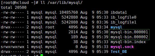 Linux上通过binlog文件恢复mysql数据库详细步