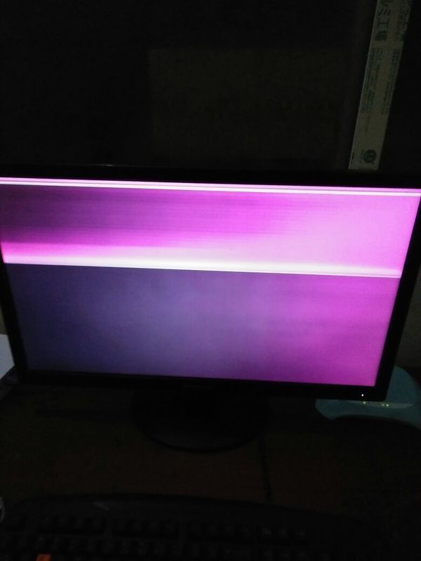 显示器出现这种情况是怎么回事,这种波纹还一