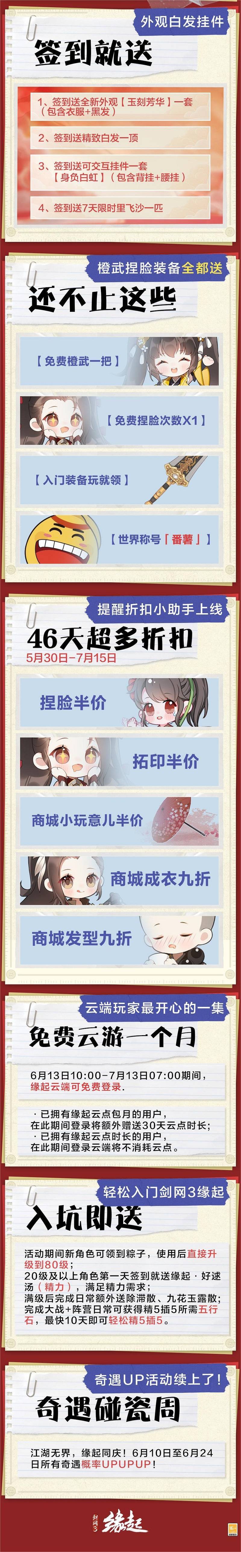 国风外观和橙武上线就送？夏日活动还有这么多重磅福利