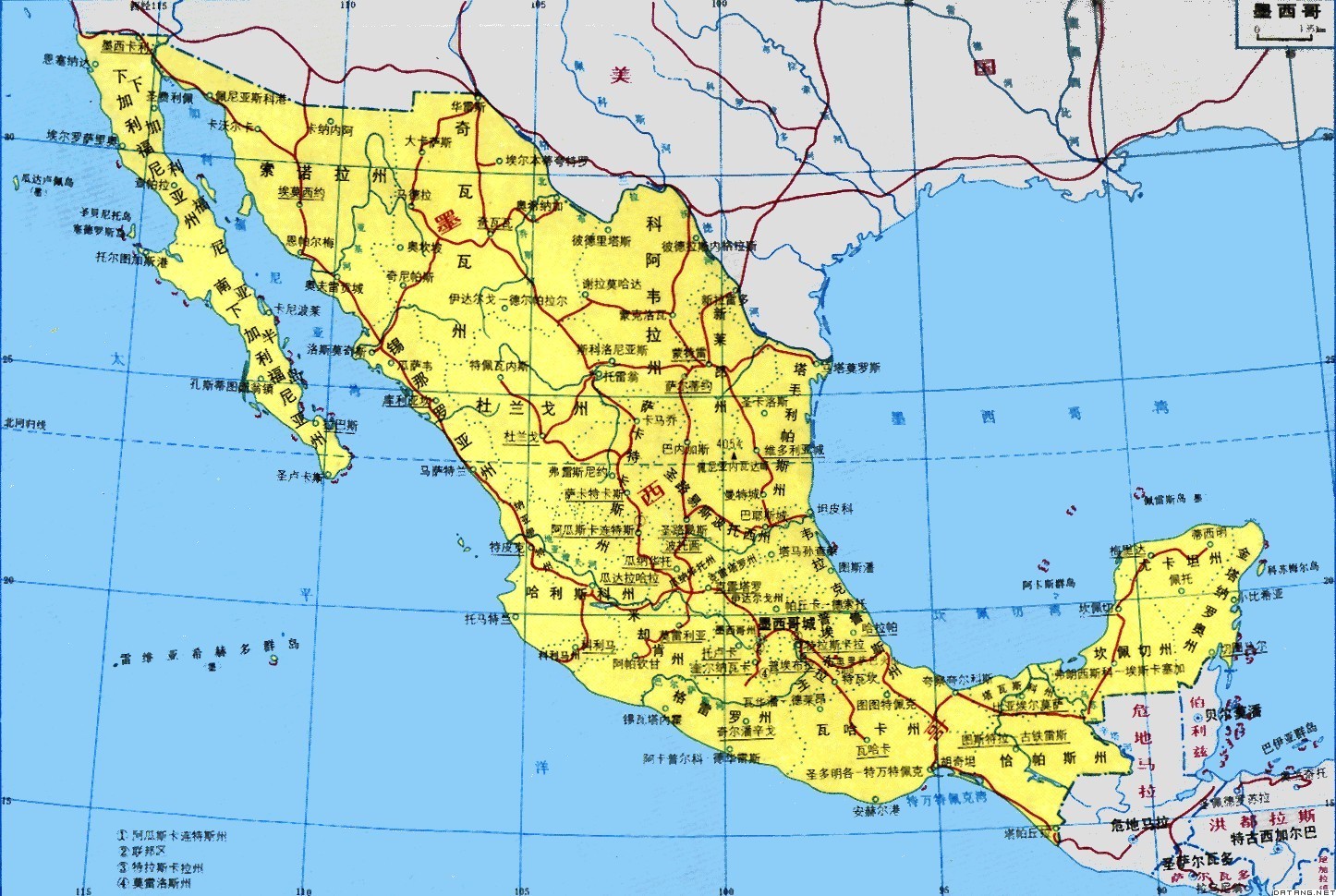 墨西哥地图轮廓图片