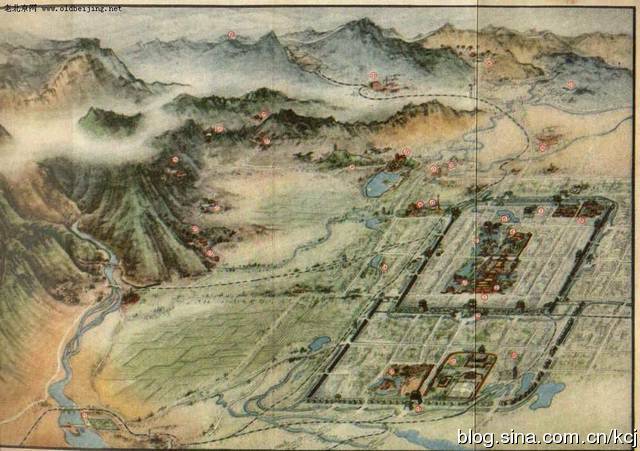北京手绘鸟瞰图